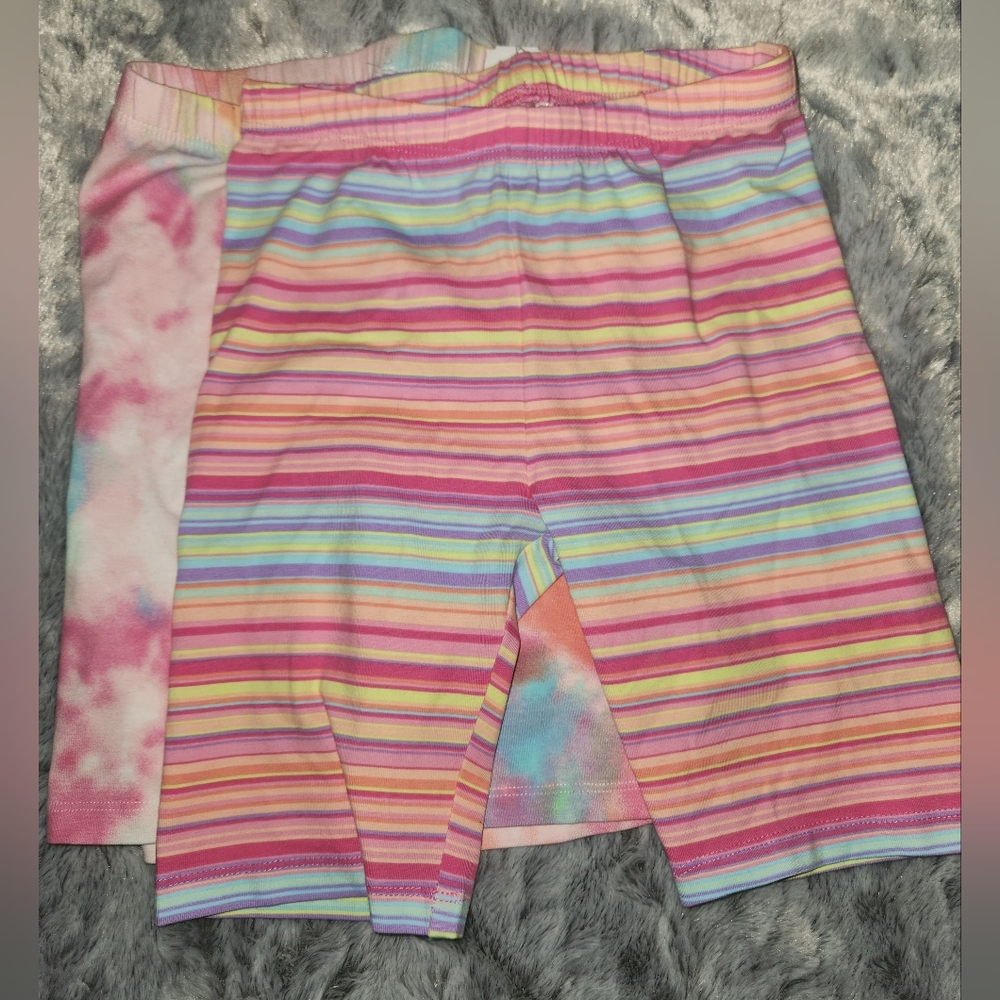 NWT Girls Rainbow Bike Shorts - 2 Pack